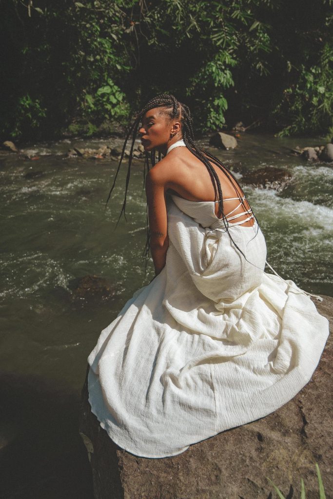 Off White Harmonia Dress Organic Boho Wedding Beach
