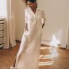Linen Dress Maxi Kaftan Long Sleeve Plus Size