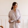 Long Hand Block Print Kimono Robe In Wild
